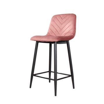 DS4U - Gaby barkruk 65 cm - Set van 2 - Roze - Velvet, Ophalen of Verzenden, Nieuw