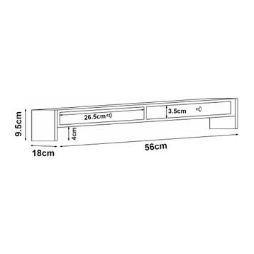 [en.casa] Monitorstandaard Hallstahammar verhoger 56x18x9,5, Verzenden, Nieuw in verpakking