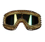 Skibril Gold Digger | Gouden skibril met spikes, Verzenden, Nieuw