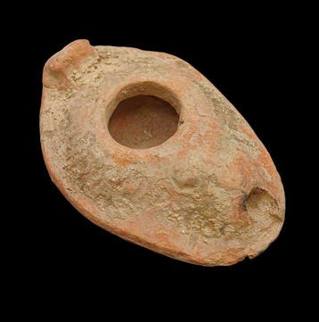 Oud-Romeins Terracotta olielamp - 95 mm (Zonder