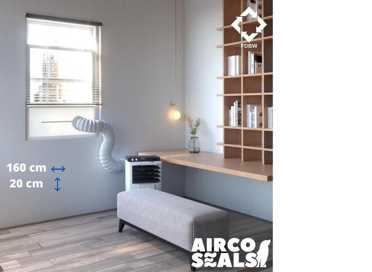 Airco raamafdichtingskit - 160 x 20 cm - Geschikt Voor, Witgoed en Apparatuur, Airco's, Nieuw, Verzenden