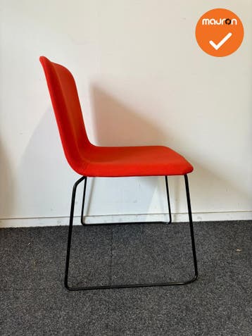 Lensvelt vergaderstoel - rode stoffering, Vergader- of Presentatieruimte, Ophalen of Verzenden, Gebruikt, Stoel