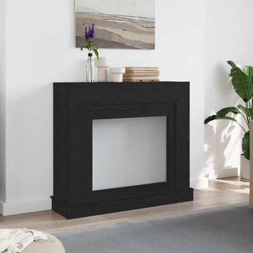 vidaXL Haardombouw 100x30x87,5 cm spaanplaat zwart, Verzenden, Nieuw