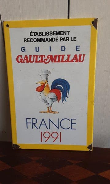 Gault Millau France 1991 - Reclamebord - Emaille