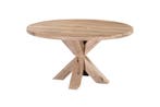 Vintage  massief eiken tafel met kruis poot, Nieuw