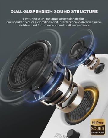 OHAYO C6 Actieve Boekenplank Speakers: 60W, Bluetooth 5.3, G, Verzenden, Nieuw