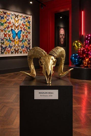 Art House - Beeld, XXL***Realistic MOUFLON SKUL**-Hand
