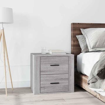 vidaXL Nachtkastje 50x39x47 cm grijs sonoma eikenkleurig, Huis en Inrichting, Kasten | Overige, Verzenden, Nieuw