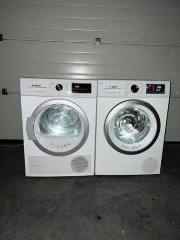 TOPSET! BOSCH 8KG IDOS WASMACHINE BOSCH 8KG WARMTEPOMPDROGER, Energieklasse A of zuiniger, 1200 tot 1600 toeren, Minder dan 85 cm