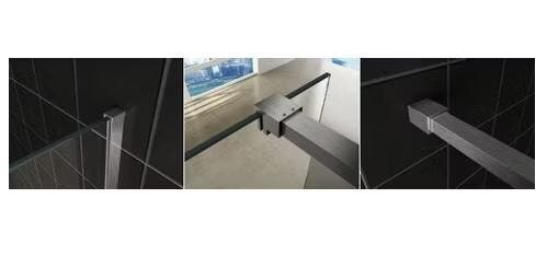 Wiesbaden Slim profielset met stabilisatiestang 120 cm, Doe-het-zelf en Verbouw, Sanitair, Bad, Nieuw, Glas, Ophalen of Verzenden