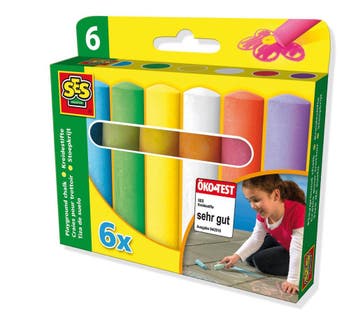 SES Stoepkrijt 6 pak (Buiten spellen, Sport en spel), Kinderen en Baby's, Speelgoed | Buiten | Los speelgoed, Verzenden, Nieuw