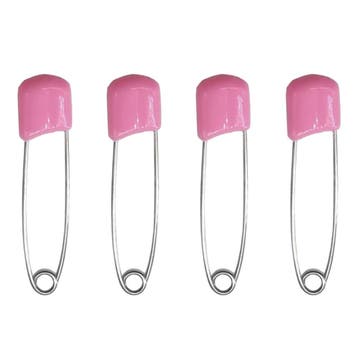 Fako Bijoux - 4 Veiligheidsspelden Met Beschermkap -, Sieraden, Tassen en Uiterlijk, Broches, Verzenden, Nieuw