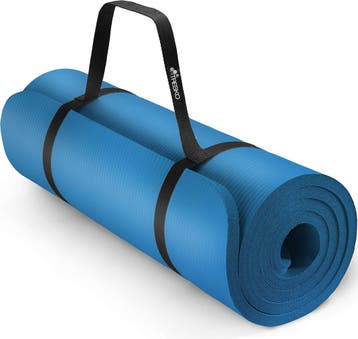 Yogamat - Fitness mat - Sportmat - Yoga mat extra dik - Blau, Verzenden, Zo goed als nieuw