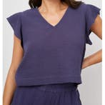 Rails • blauwe korte top Miley • M, Kleding | Dames, Maat 38/40 (M), Nieuw, Rails, Verzenden