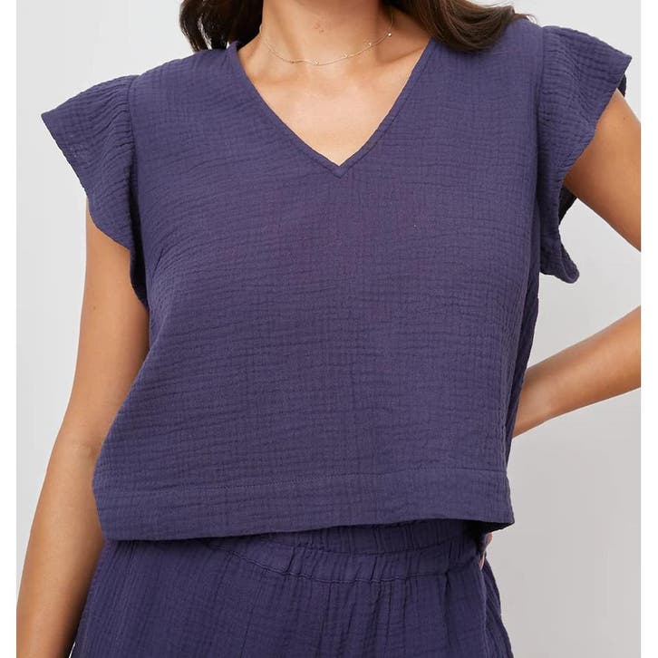 Rails • blauwe korte top Miley • M, Kleding | Dames, Tops, Blauw, Nieuw, Maat 38/40 (M), Verzenden