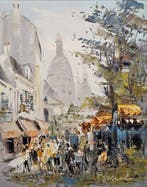 French School (XX) - Post-Impressionist Paris View