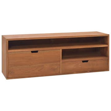 vidaXL Tv-meubel 110x30x40 cm massief teakhout, Huis en Inrichting, 100 tot 150 cm, Verzenden, Teakhout, Nieuw
