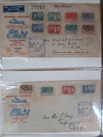 Nederland 1948/1964 - album met Nederlandse FDCs met, Postzegels en Munten, Postzegels | Nederland, Gestempeld