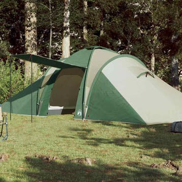 vidaXL Koepeltent 6-persoons waterdicht groen, Caravans en Kamperen, Verzenden, Nieuw, Tot en met 2