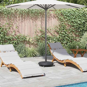 vidaXL Parasolvoet Art Deco Zwart Ø 45 x 39,5 cm IJzer, Verzenden, Nieuw, Minder dan 1 meter, Parasolvoet