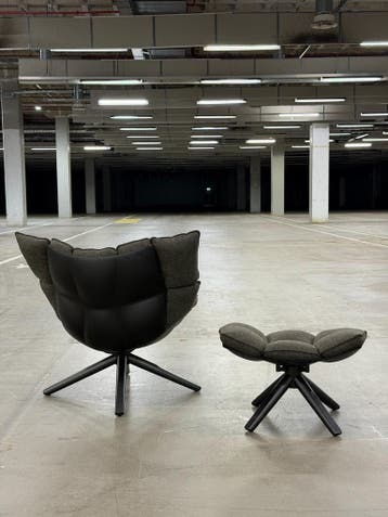 BB Italia Husk Fauteuil + Ottoman | NIEUWSTAAT + Garantie, Huis en Inrichting, Fauteuils, :Bank Hoekbank Bankstel Bankje Loungebank Banken Chaise Lounge 