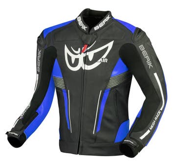 Berik Air-B Zwart Blauw Leren Motorjas, Nieuw met kaartje, Jas | leer, Berik, Heren