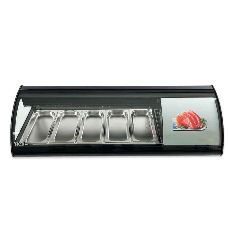 HCB Sushivitrine - 5 x 1/3 GN - 130,7 cm - 230V, Zakelijke goederen, Horeca | Keukenapparatuur, Nieuw in verpakking, Koelen en Vriezen