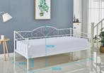 Stevig bedframe 90x200 wit | Goede Kwaliteit | 150kg, Verstelbaar, 90 cm, Eenpersoons, Wit
