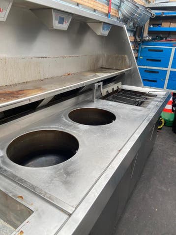 Nog te reviseren - Hegro friteuse bakwand Hoog rendement, Zakelijke goederen, Ophalen of Verzenden, Gebruikt