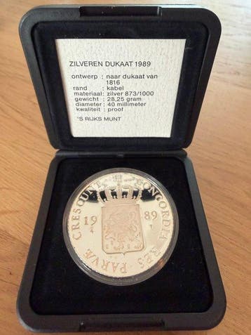 Nederland. Zilveren Dukaat 1989, Proof Set (Zonder
