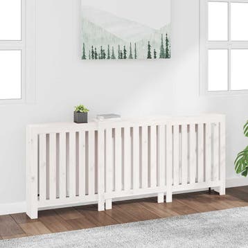 vidaXL Radiatorombouw 210x21x85 cm massief grenenhout wit, Verzenden, Nieuw