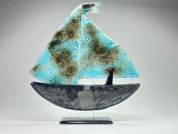 Studio Habrat - Maciej Habrat - sculptuur, Ship - 32 cm -, Antiek en Kunst, Antiek | Glas en Kristal
