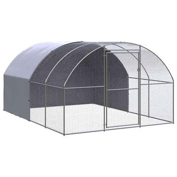 vidaXL Kippenren 3x4x2 m gegalvaniseerd staal, Verzenden, Nieuw