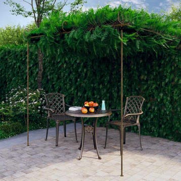 vidaXL Tuinpergola 3x3x2,5 m ijzer antiekbruin, Verzenden, Nieuw