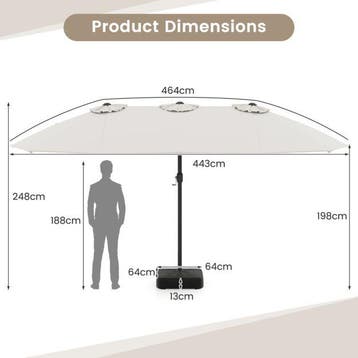 2dekans | Coast Strandparasol 220 cm - UPF50+ - Kantelbaar -, Ophalen of Verzenden, Zo goed als nieuw