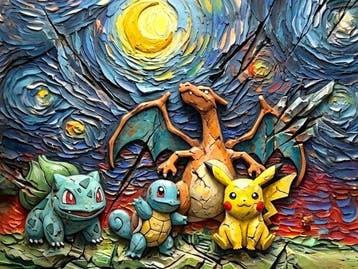 Makayhos - [Canvas L] Pokemon Reverie – Starry Motion, Nieuw
