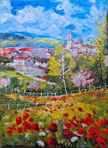 Bartolo Gentiluomo (1973) - Collina con papaveri