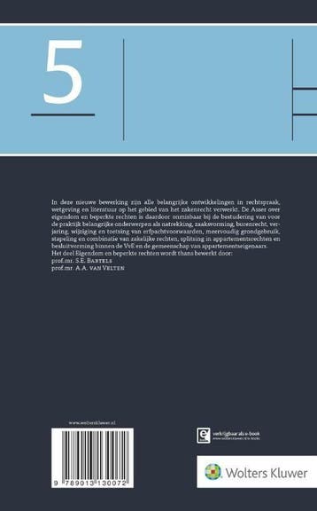 Eigendom en beperkte rechten / Asser-serie / 5 9789013130072, Verzenden, Zo goed als nieuw