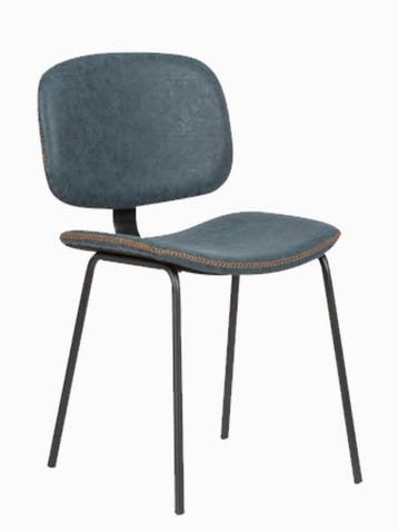 Stoel Louis - Blauw - Kunstleer - G-Line, Verzenden, Nieuw in verpakking
