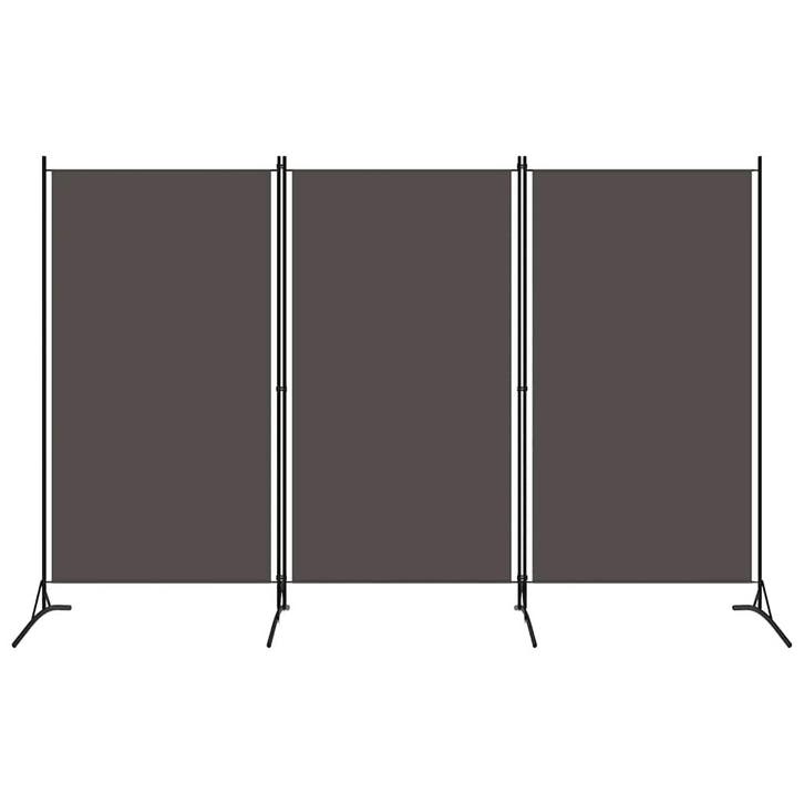 vidaXL Kamerscherm met 3 panelen 260x180 cm antraciet, Huis en Inrichting, Woonaccessoires | Kamerschermen, Nieuw, Verzenden