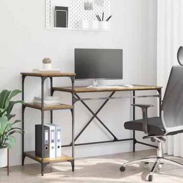 vidaXL Bureau Oud Hout Bewerkt hout 135 x 50 x 90 cm, Verzenden, Nieuw