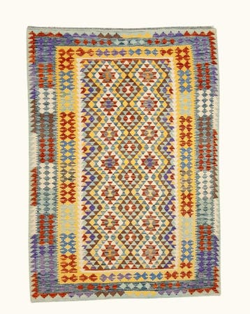 Kelim tapijt Afghan perzisch 299x212 wollen vloerkleed, Blauw, 200 cm of meer,  Perzisch tapijt kelim killim wollen vloerkleed handgeknoopt 
