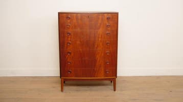 Vintage Deense ladekast | Teak | 7 lades | 114 cm, Ophalen of Verzenden, Nieuw