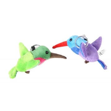 Pluche kolibrie knuffel - sleutelhanger - 12 cm - tashanger, Verzenden, Nieuw