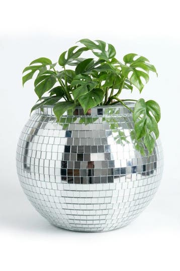 KIMU® Discobal Bloempot Ø 23 cm Champagnekoeler Spiegeltjes, Ophalen of Verzenden, Nieuw, Feestartikel, Carnaval