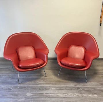 Knoll - Eero Saarinen - Fauteuil (2) - Womb Stoel - Leder,