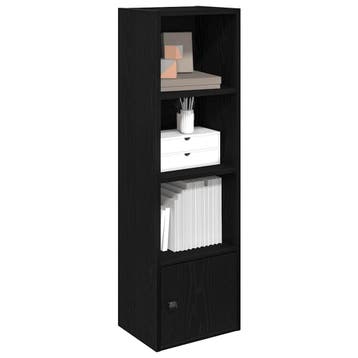 vidaXL Boekenkast 31x24x102 cm bewerkt hout zwart, Verzenden, Nieuw, Overige houtsoorten