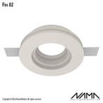 FOS02 Trimless Inbouwspot Rond - Gips - GU10 Ø50mm - Ø63m., Ophalen of Verzenden, Nieuw