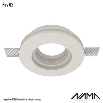 FOS02 Trimless Inbouwspot Rond - Gips - GU10 Ø50mm - Ø63m., Ophalen of Verzenden, Nieuw