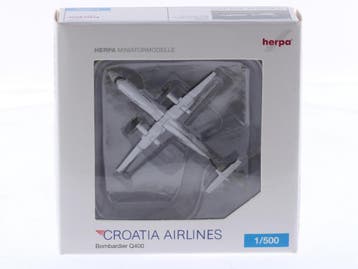 Schaal 1:500 Herpa 518260 Bombardier Q400 Dalmacija Cro..., Ophalen of Verzenden, Zo goed als nieuw